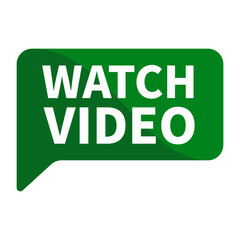 Watch Video Text In Green Rectangle Shape For Promotion Business Marketing Social Media Information Announcement
