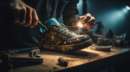 Craftsman's Toolbox: Mastering Artistry in Wood, Metal & More OR Carving Creativity: Skillful Hands Crafting Stunning Artwork, generative AI