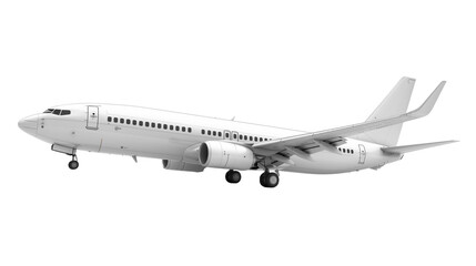 airplane on a white background
