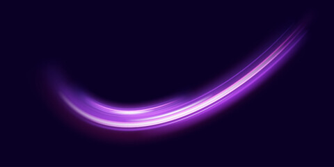 Racing cars dynamic flash effects city road with long exposure night ligh. Laser beams luminous abstract sparkling isolated on a transparent background.