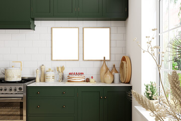 Mock Up ,Kitchen Mockup, kitchen Frame Mockup, Frame Mockup Kitchen 