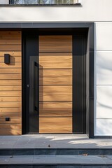 Metal Door with Wooden covering