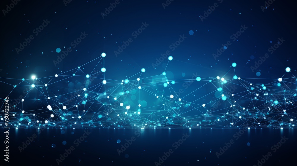 Sticker abstract technology background with minimalist design: connectivity, big data, and software developm