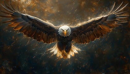 Eagle's Eye View: A Stunning Eagle in Flight Generative AI