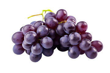 Fototapeta premium Fresh Bunch of Grapes Isolated on Transparent Background - High-Quality PNG Image