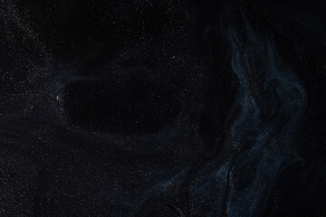 Night Sky Background From Liquid Acrylic Paints