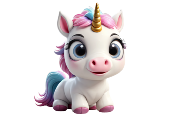 Animal 3D Unicorn big eye.