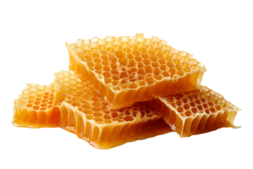 Beehive Sweetness: Seamless Honeycomb Pattern on Transparent Background - Vector Illustration