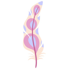 feather illustration with beautiful vector pattern