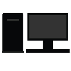 computer, pc and desktop icon.