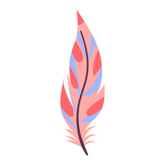 feather illustration with beautiful vector patterns