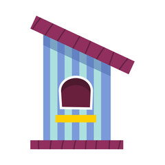 vector wooden bird house