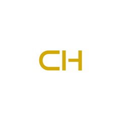 CH letter business logo isolated on white