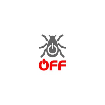 No bugs logo isolated on white background