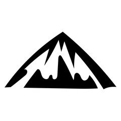 vector black silhouette mountain illustration