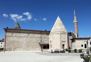 Fototapeta premium Beysehir Esrefoglu Mosque is on the UNESCO World Heritage List. The mosque was built in the Middle Ages. 