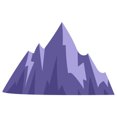 flat color vector mountain illustration