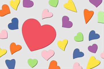 seamless background with hearts