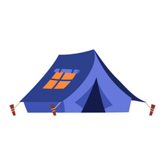 vector camping tent illustration