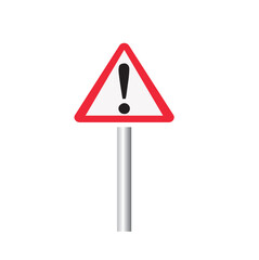exclamation mark, warning sign sign, red, black, white signs, traffic sign