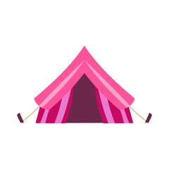 vector camping tent object illustration