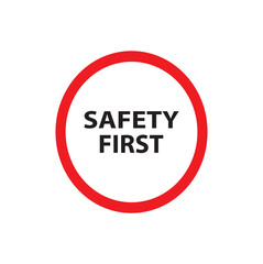 Safety symbols and first signs, work safety, caution work hazards, danger surveillance, zero accident, vector icon illustration