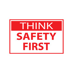 Safety symbols and first signs, work safety, caution work hazards, danger surveillance, zero accident, vector icon illustration