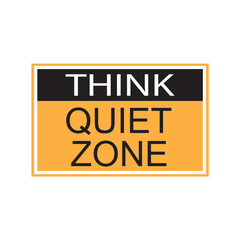 quiet zone sign. vector icon