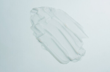 Samples of cosmetic product on a light background. Cream texture