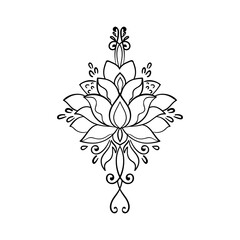 illustration of an outline vector hanger decoration object