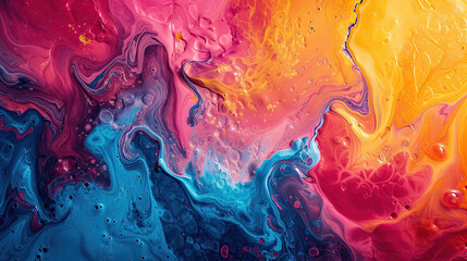 abstract background with blue, purple and orange paint.