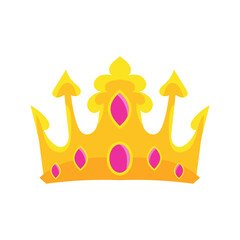 vector golden crown object illustration