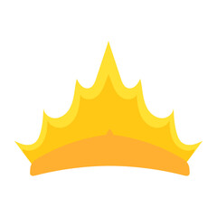 vector golden crown object illustration