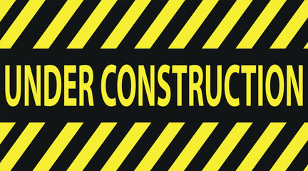 Industrial Sign Under Construction, Vector Illustration.