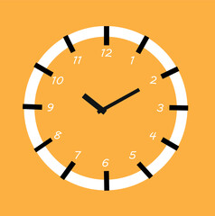 White and black orange  wall office clock icon set. Vector design template portrait. Mock-up for branding and advertising isolated on transparent background.colorful watches