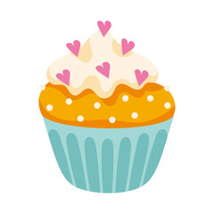 vector cup cake object illustration