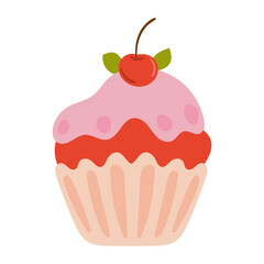 vector cup cake object illustration