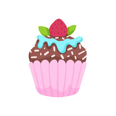 vector cup cake object illustration