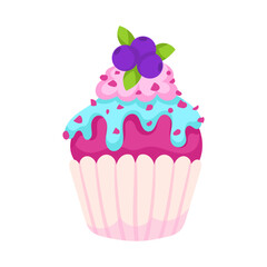 vector cup cake object illustration