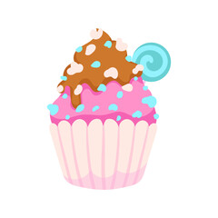 vector cup cake object illustration