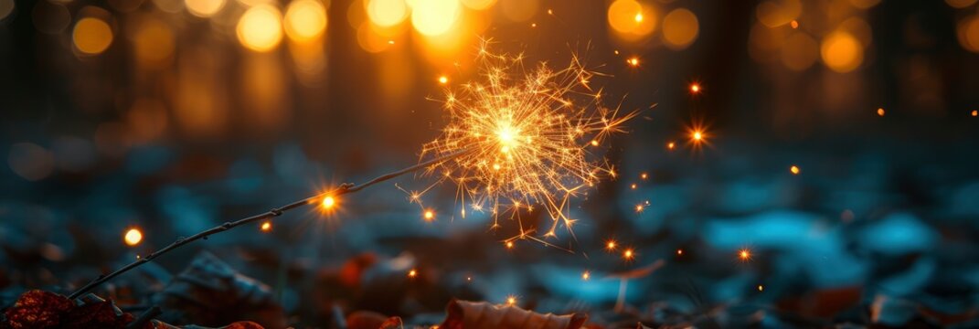 Beautiful Red Firework, Background Banner HD