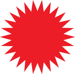 Starburst red sticker set - collection of special offer sale oval and round shaped sunburst labels and badges. Red starburst, sunburst, stamp, seal, label or burst, badge, sticker. Vector.