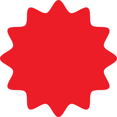 Starburst red sticker set - collection of special offer sale oval and round shaped sunburst labels and badges. Red starburst, sunburst, stamp, seal, label or burst, badge, sticker. Vector.