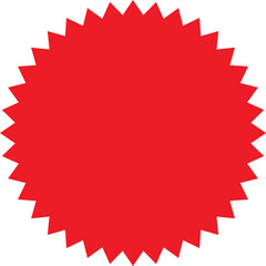 Fototapeta na wymiar Starburst red sticker set - collection of special offer sale oval and round shaped sunburst labels and badges. Red starburst, sunburst, stamp, seal, label or burst, badge, sticker. Vector.