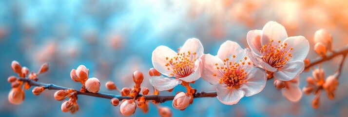 Blooming Cherry Blossoms Out Season, Background Banner HD