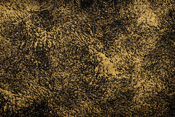 Abstract Gold Paint On Black Paper