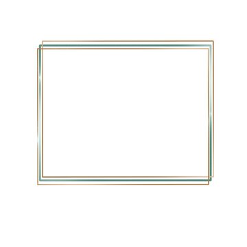 Green and Gold Square Border