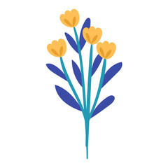 Fototapeta na wymiar vector flower object illustration