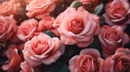 rose flowers close up on background., generative ai,