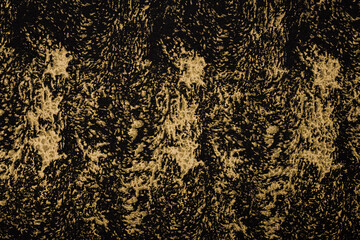Abstract Gold Paint On Black Paper
